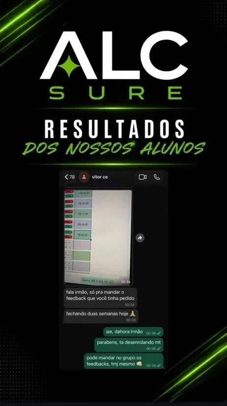 Feedback compartilhado por um membro da comunidade ALC SURE.