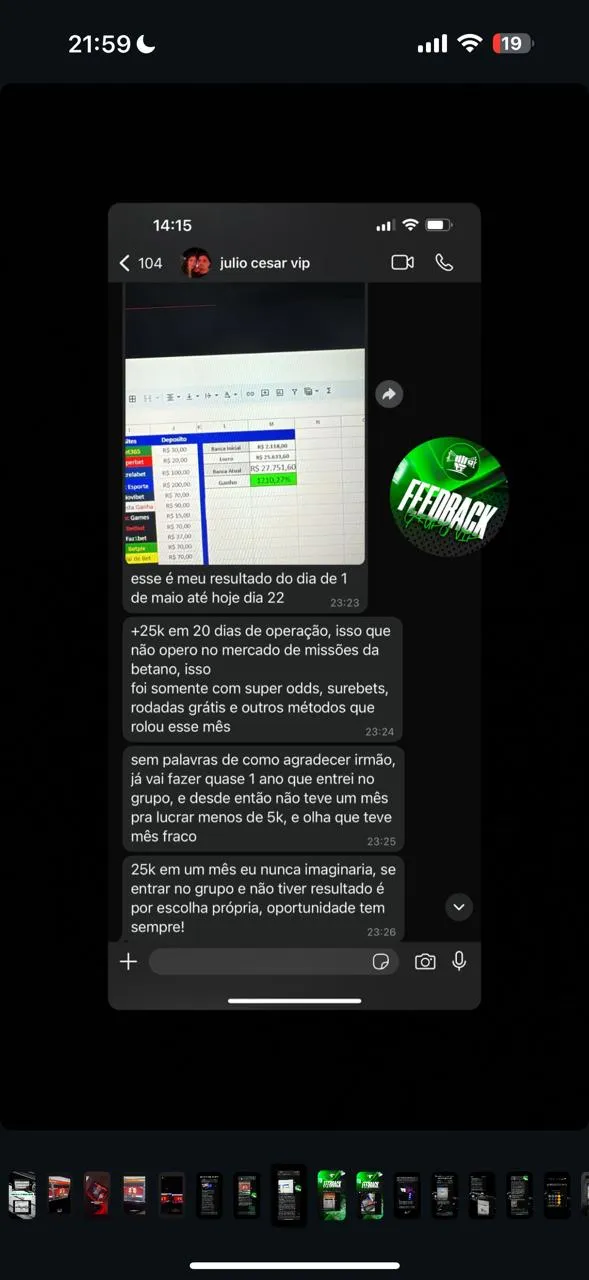 Feedback compartilhado por um membro da comunidade VIP LB GROUP.