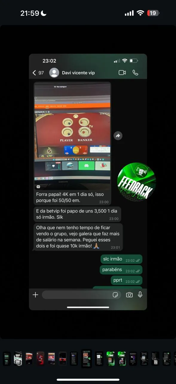 Feedback compartilhado por um membro da comunidade VIP LB GROUP.