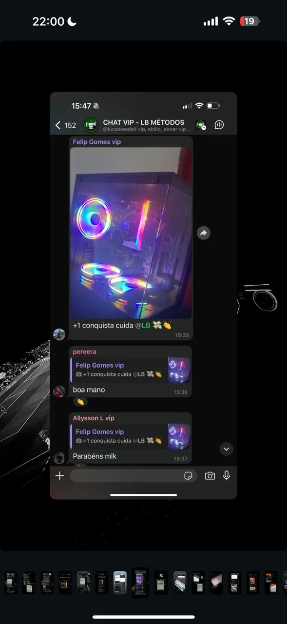 Feedback compartilhado por um membro da comunidade VIP LB GROUP.