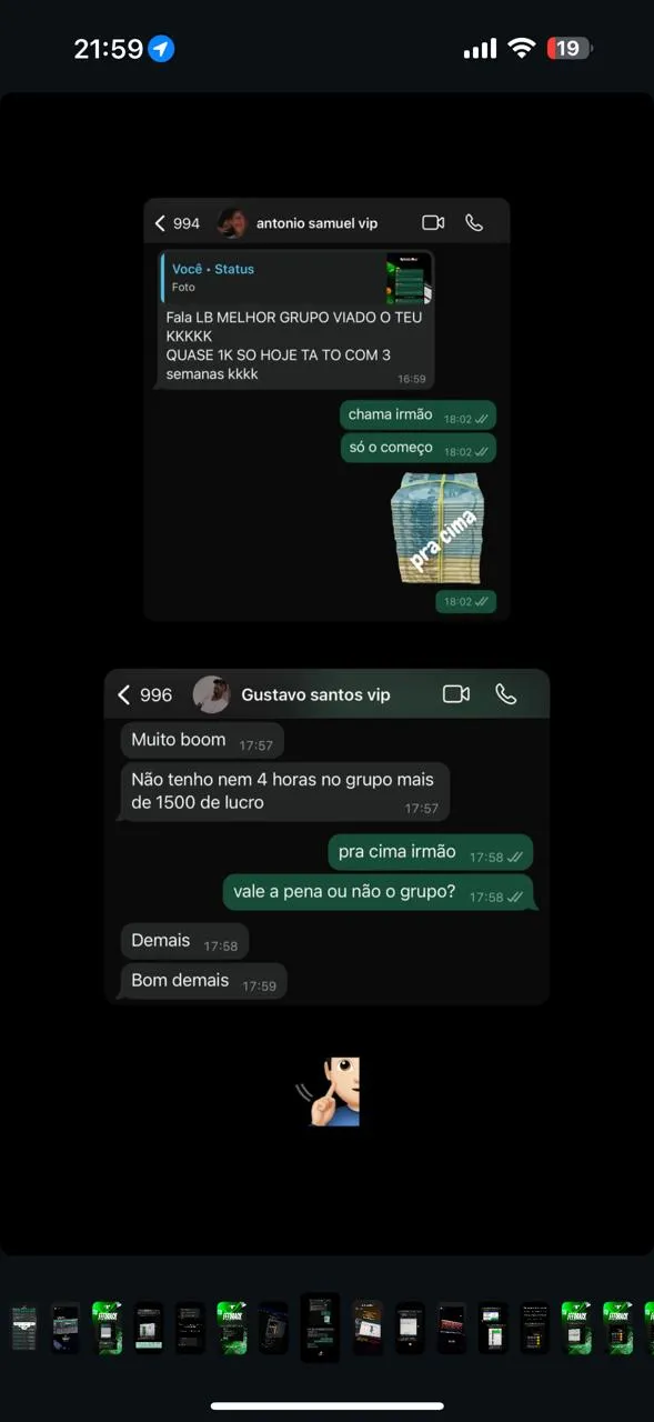 Feedback compartilhado por um membro da comunidade VIP LB GROUP.