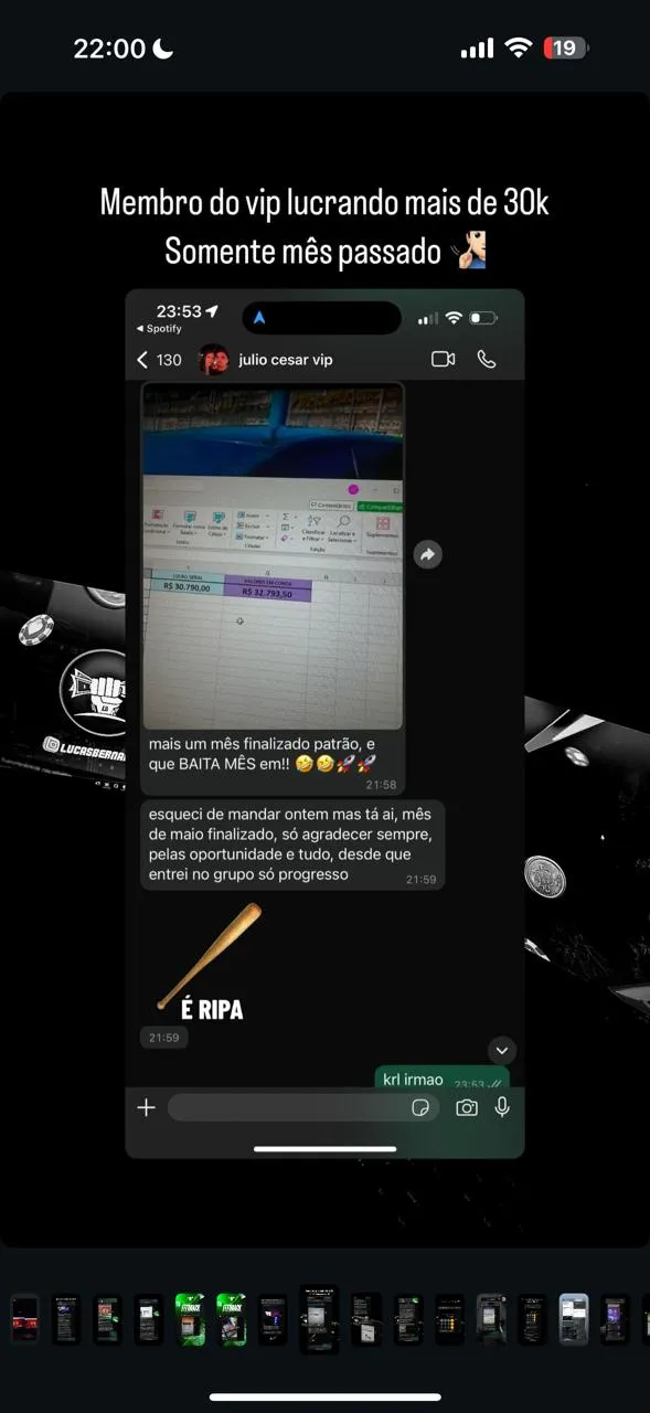 Feedback compartilhado por um membro da comunidade VIP LB GROUP.