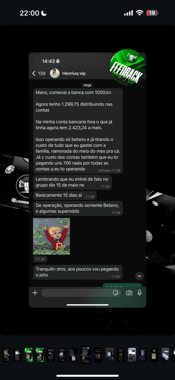 Feedback compartilhado por um membro da comunidade VIP LB GROUP.